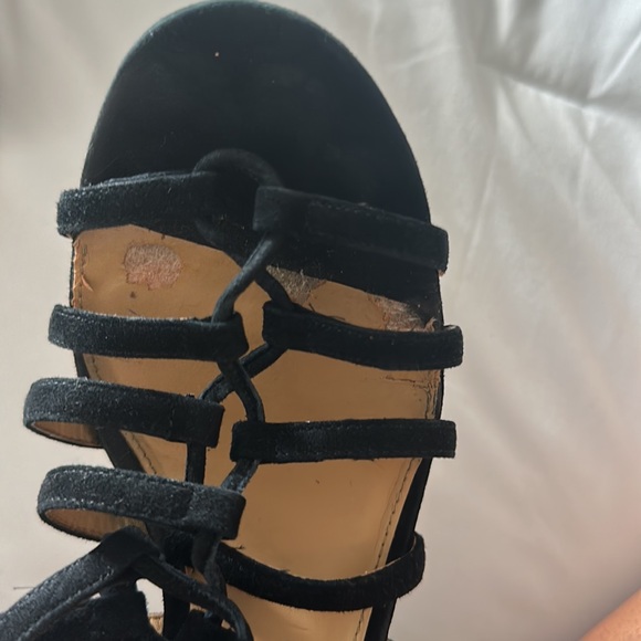 Coach Salvadora Black Suede Lace up Sandal - SIZE 8.5 - Picture 10 of 12
